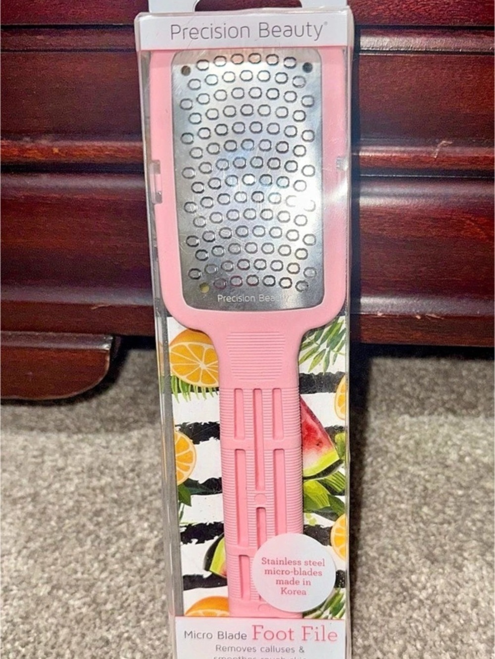 NWT- Precision Beauty Pink Micro Blade Foot File Callus Remover